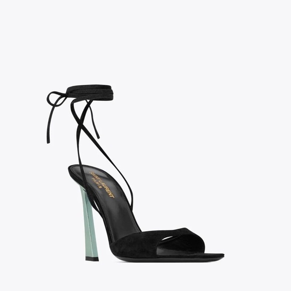 Yves Saint Laurent Shoes - YSL Suede Sandal Paz 105 New 5.5